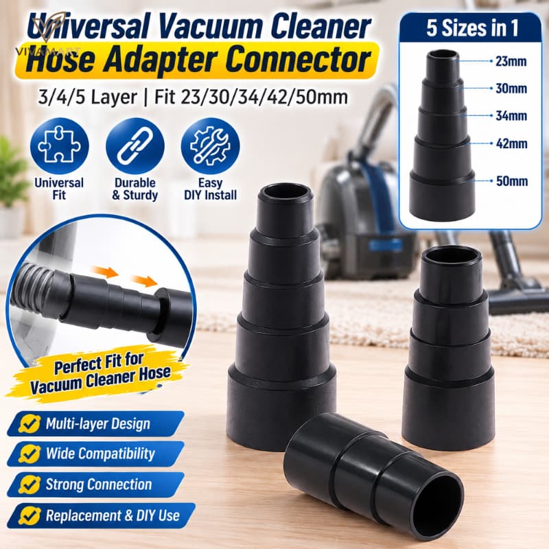 Vivamart Adaptador Universal 3/4/5 Camadas para Aspirador de Pó Mangueira Tubo Conector 23/30/34/42/50mm DIY
