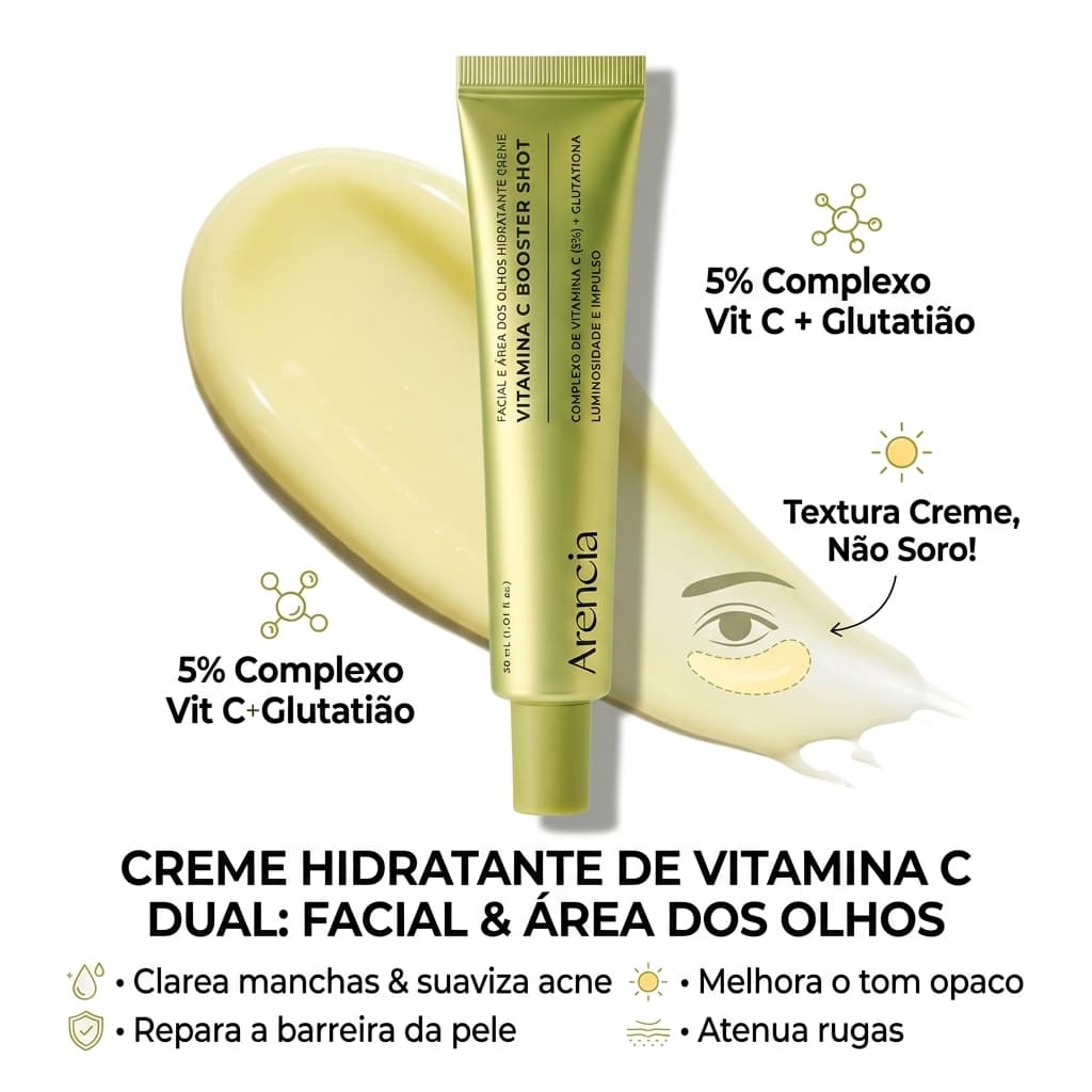 Arencia Vitamin C Booster Shot Serum , Soro Facial Antioxidante Com Glutationa Niacinamida Vitamina E , Desbota Manchas 
