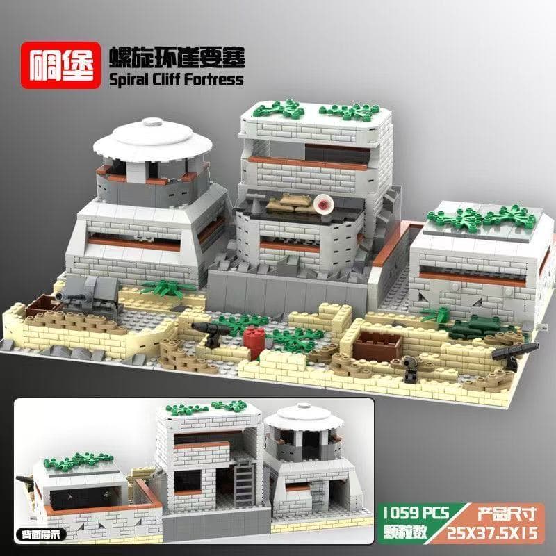 2000 peças compatíveis com LEGO, fortaleza militar, bunker, SWAT, blocos de montar para meninos, presente de brinquedo p