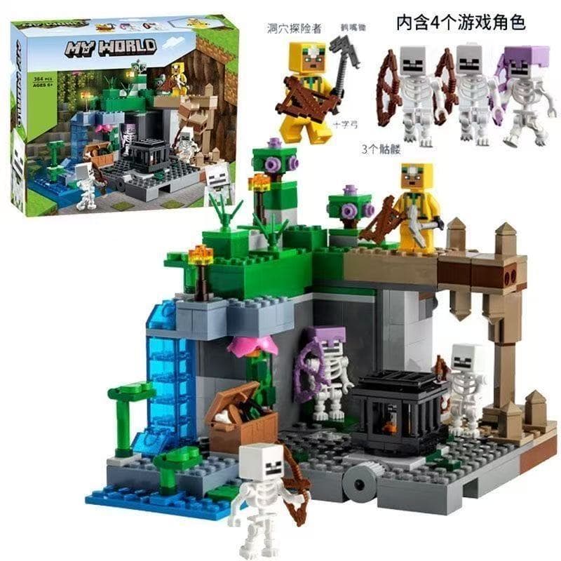 21189 Compatível com blocos LEGO Mundo Pixel Masmorra de Esqueletos Brinquedo Educativo de Montar para Crianças