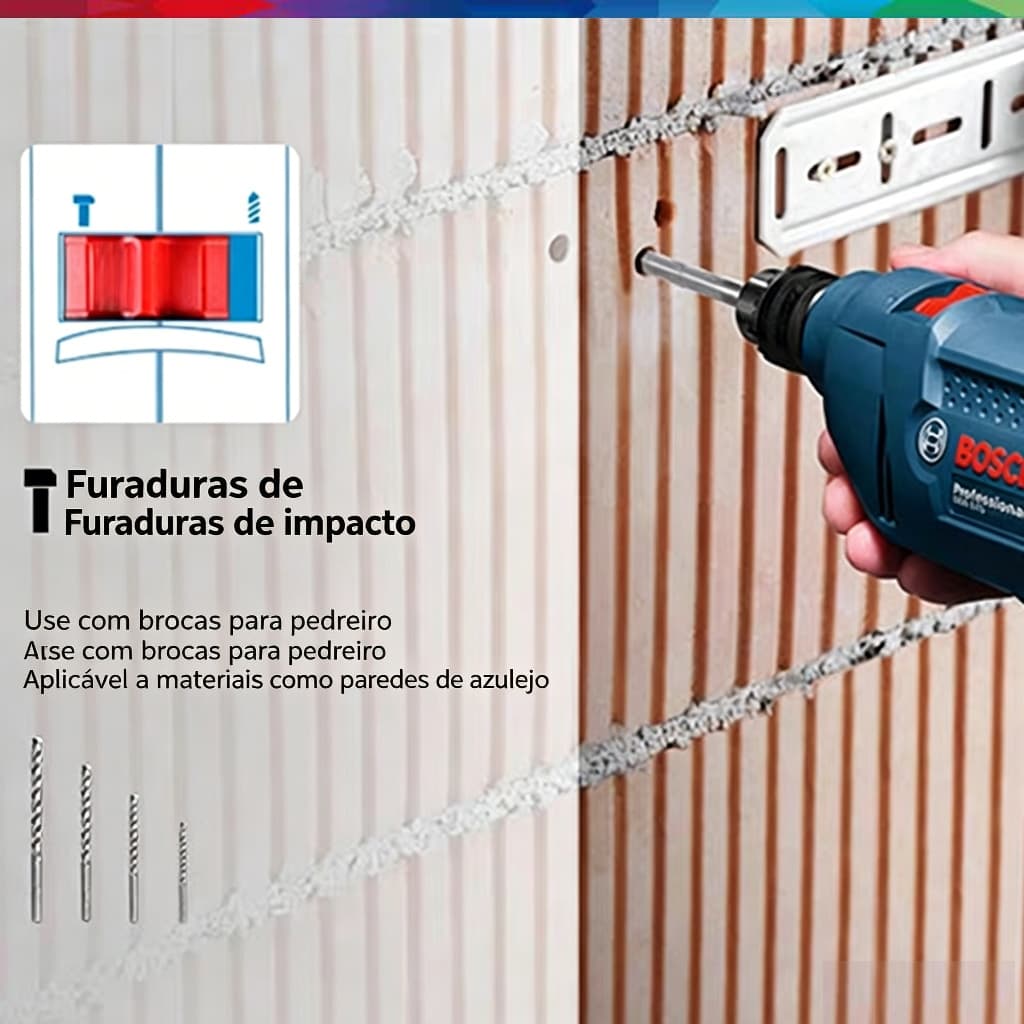 Furadeira De Impacto e parafusadeira Furadeira elétrica Bosch GSB 16 RE 1200W  Profissional