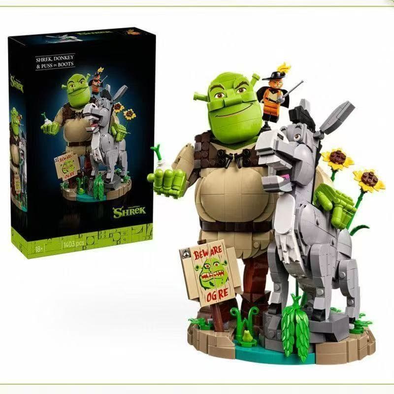 1500 peças compatíveis com LEGO 72423 Shrek Filme Burro Blocos de Montar Brinquedo para Meninos