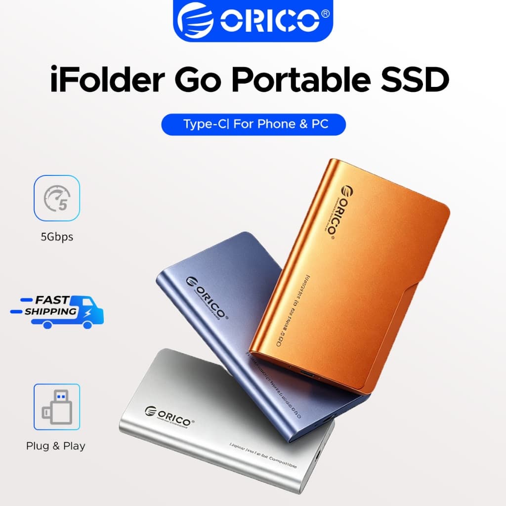 ORICO Portátil SSD 5Gbps Unidade De Estado Sólido Externa Tipo-C Armazenamento Externo Para iPhone 15 Android Mac Window