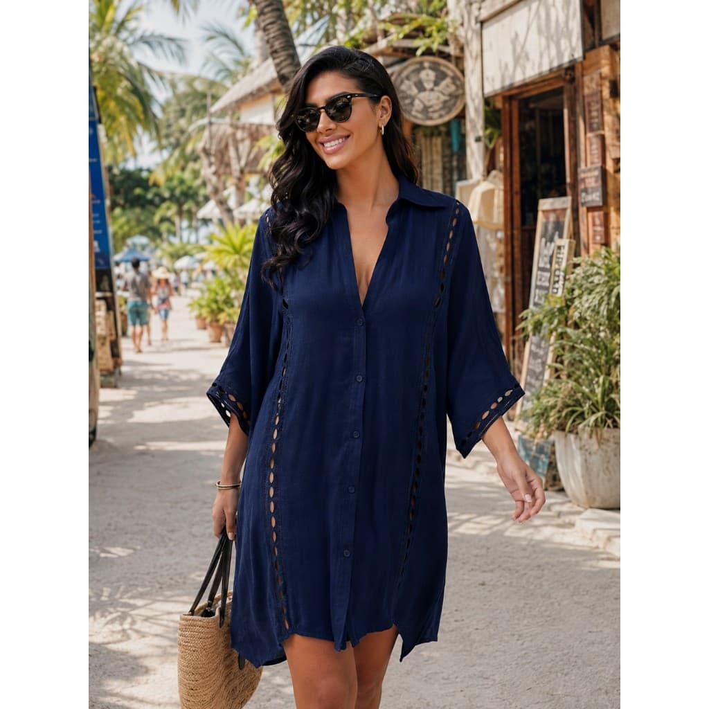 Tamanho crande,Vestido longo de praia plus size, moda plus size feminina, vestido de praia com decote em V, Vestido boho