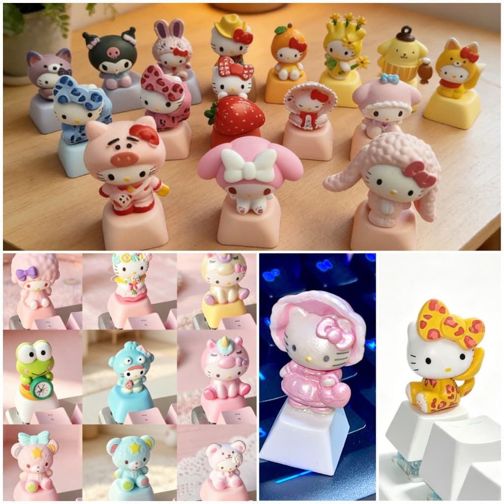 Teclas Fofas De Desenho Animado DIY 3D Personalizadas Para Teclados Mecânicos keycap Presente Decoração De Mesa