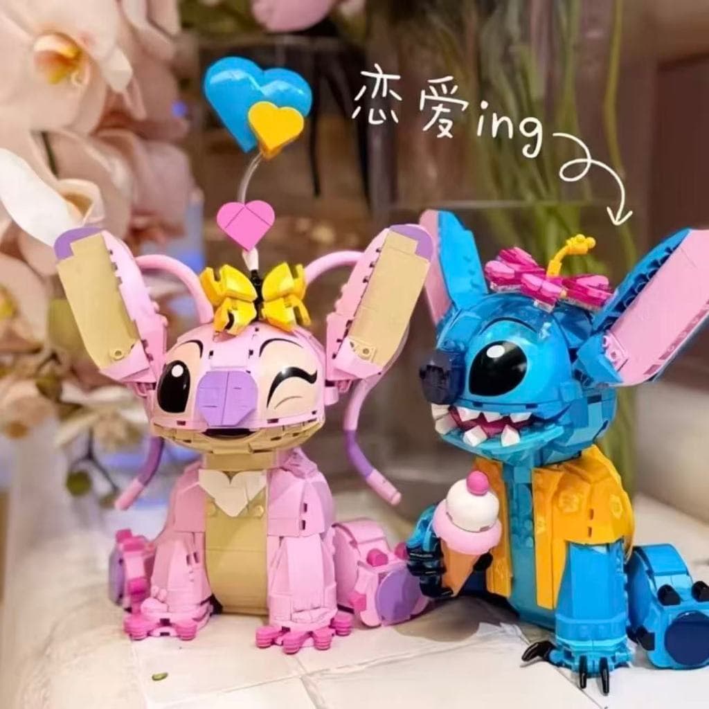 1600 peças de LEGO 43249 Stitch e Angel Lilo & Stitch Blocos de Montar Brinquedo Infantil