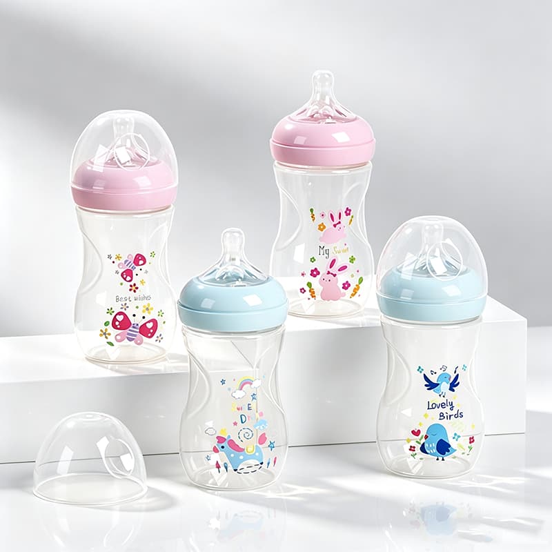 2 Peças De Mamadeiras Com Pétalas De Bebê 5.5 Cm Sem BPA Bayi Botol Susu NATURAL 8.8 Onças