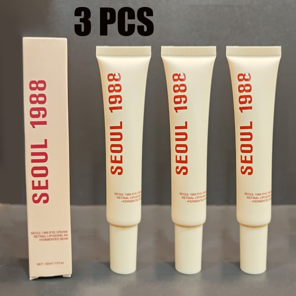 3 Pçs Seoul 1988 Creme para Olhos com Retinol 4% - Reduz Olheiras e Bolsas, Hidrata e Anti-Idade