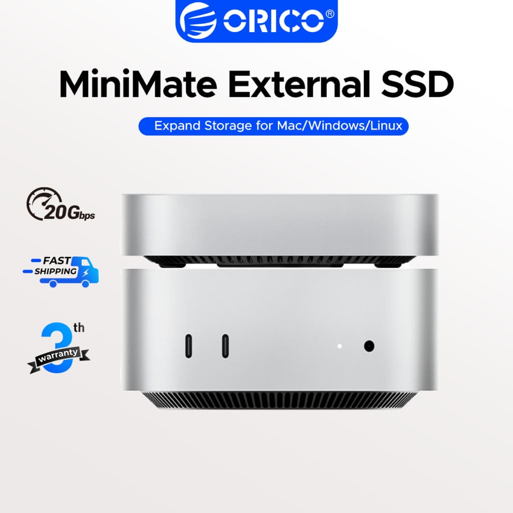 ORICO MiniMate Unidade SSD Externa 40Gbps 512GB/1TB Tipo C Armazenamento Para Mac mini Windows Android Multisistema