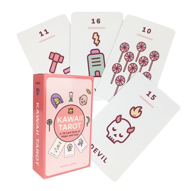 Novas Cartas De Tarô Kawaii , Baralho Fofo , Jogo De Tabuleiro , Guia PDF , Festa Em Família , Jogos De Mesa Para Crianç