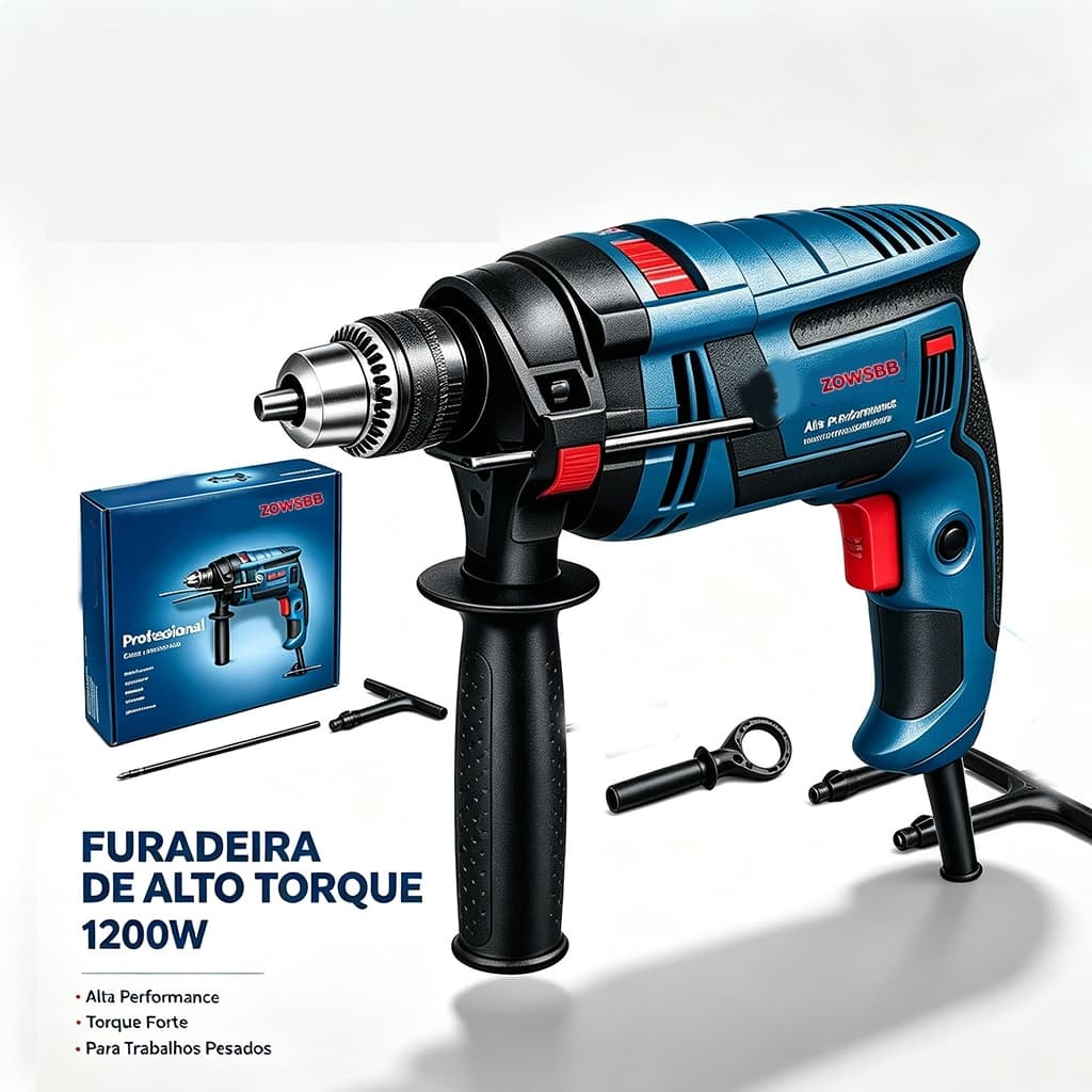 Parafusadeira furadeira elétrica 1200W furadeira de impacto martelete rompedor 220V Original
