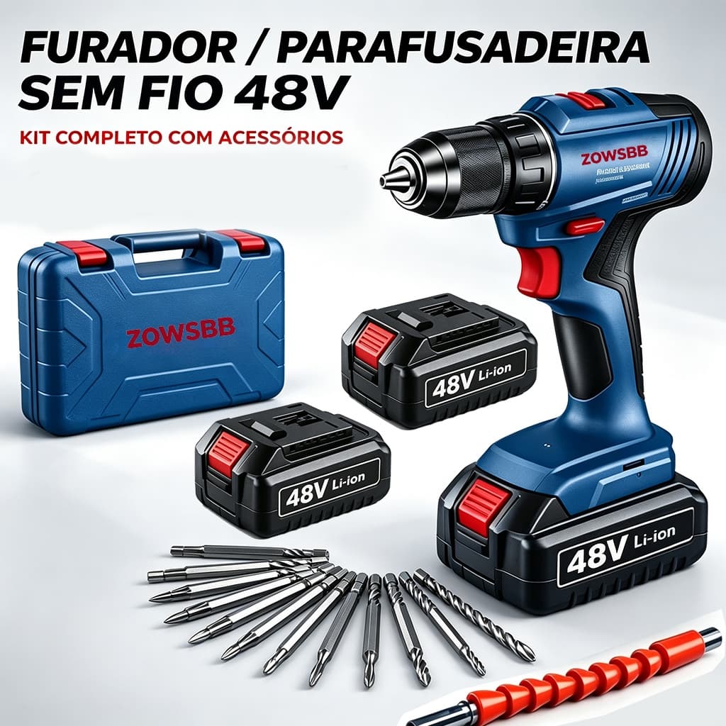 Original 48V GSB 6-115  parafusadeira e furadeira de impacto 2 Bateria Caixa De Ferramentas 110v/220v