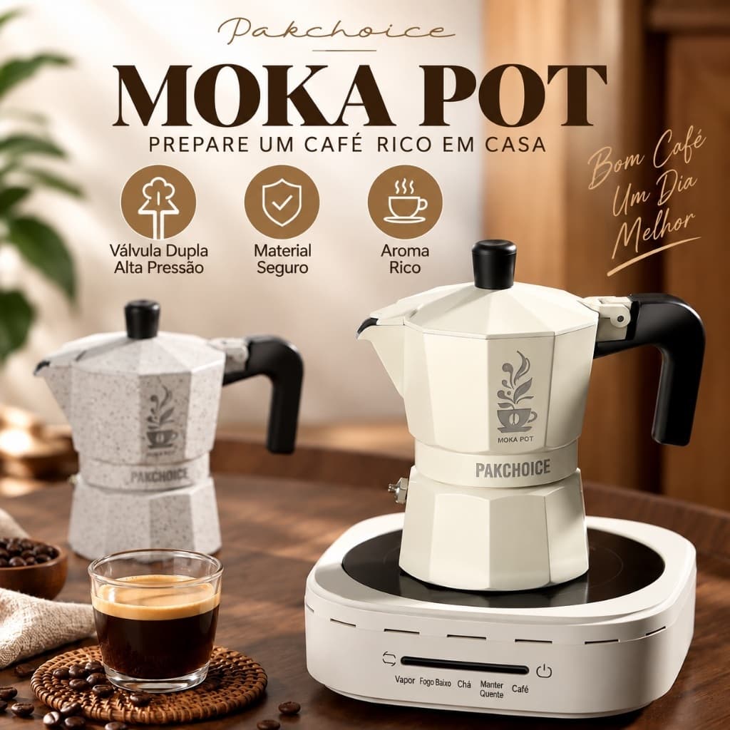 Cafeteira italiana, cafeteira italiana de alta qualidade com válvula dupla.