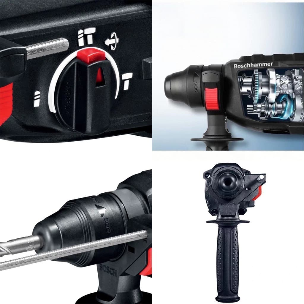 Martelete Rotativo GBH 2-28D 1500W 3.2J Profissional SDS Plus caixa de ferramentas completa