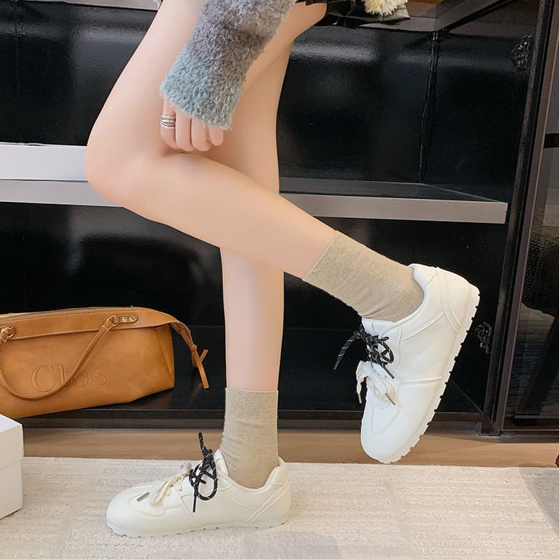 Calçados Esportivos Casuais Femininos , Sapatos Brancos Planos E Confortáveis