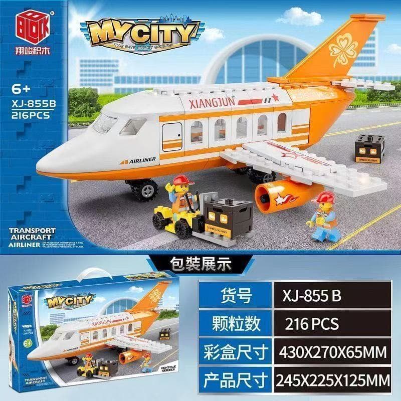 Compatível com blocos de LEGO Avião Espacial Carga Passageiros Brinquedo de Montar para Crianças