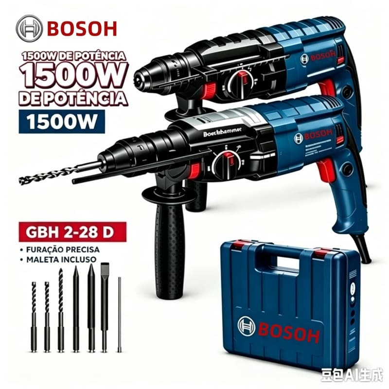 BOSCH furadeira de impacto martelete elétrico martelete rompedor furadeira parafusadeira 220V GBH2-28D
