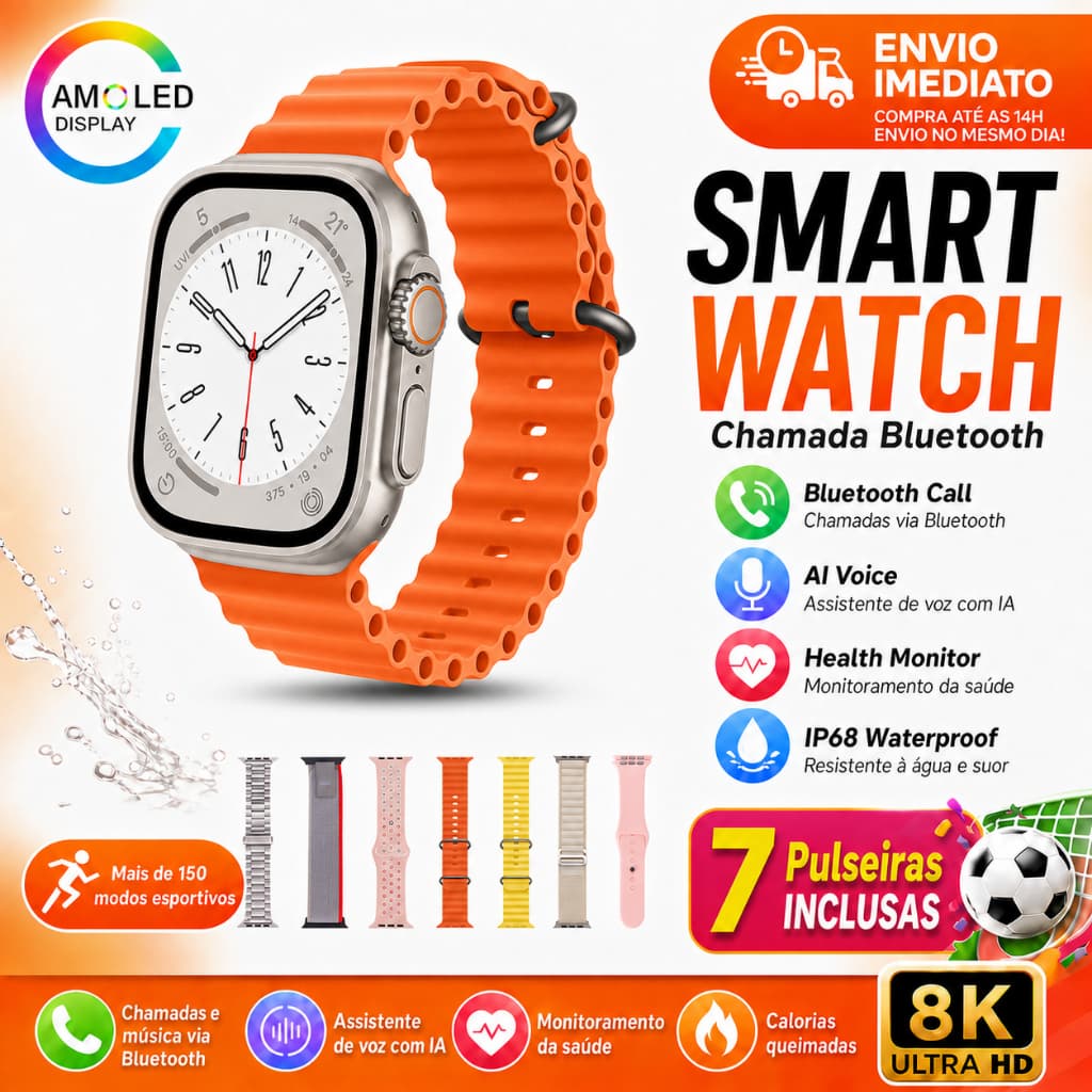 2026 Nova Série 9 T800 Ultra Smart Watch Carga Sem Fio Relógio Inteligente Dynamic Island iOS e Android  tela de toque