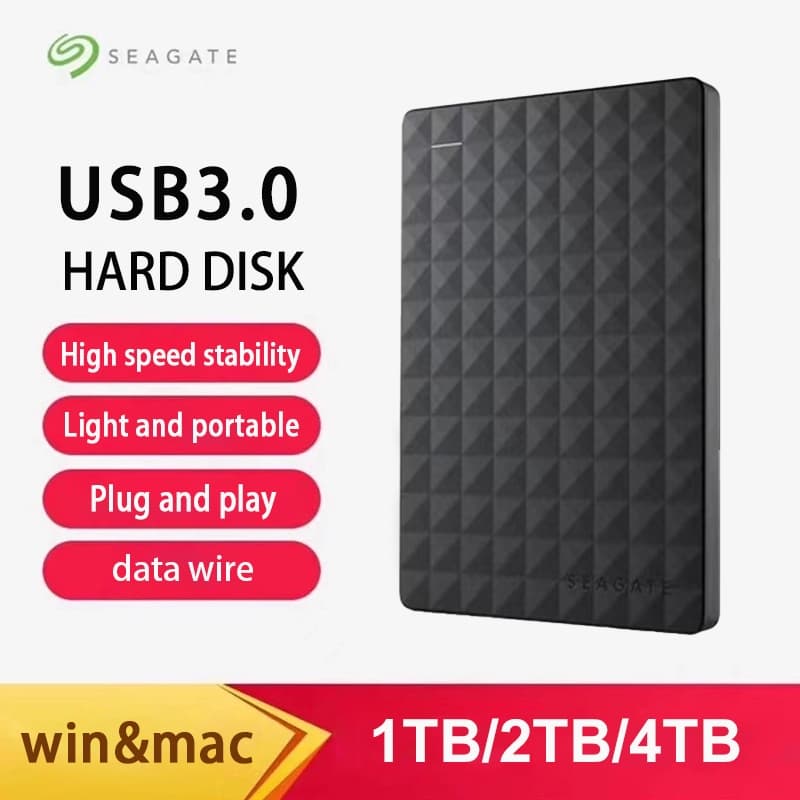 Disco Rígido Externo Original Seagate 1tb 2tb 4tb Portátil De Grande Capacidade Usb 3.1 SSD