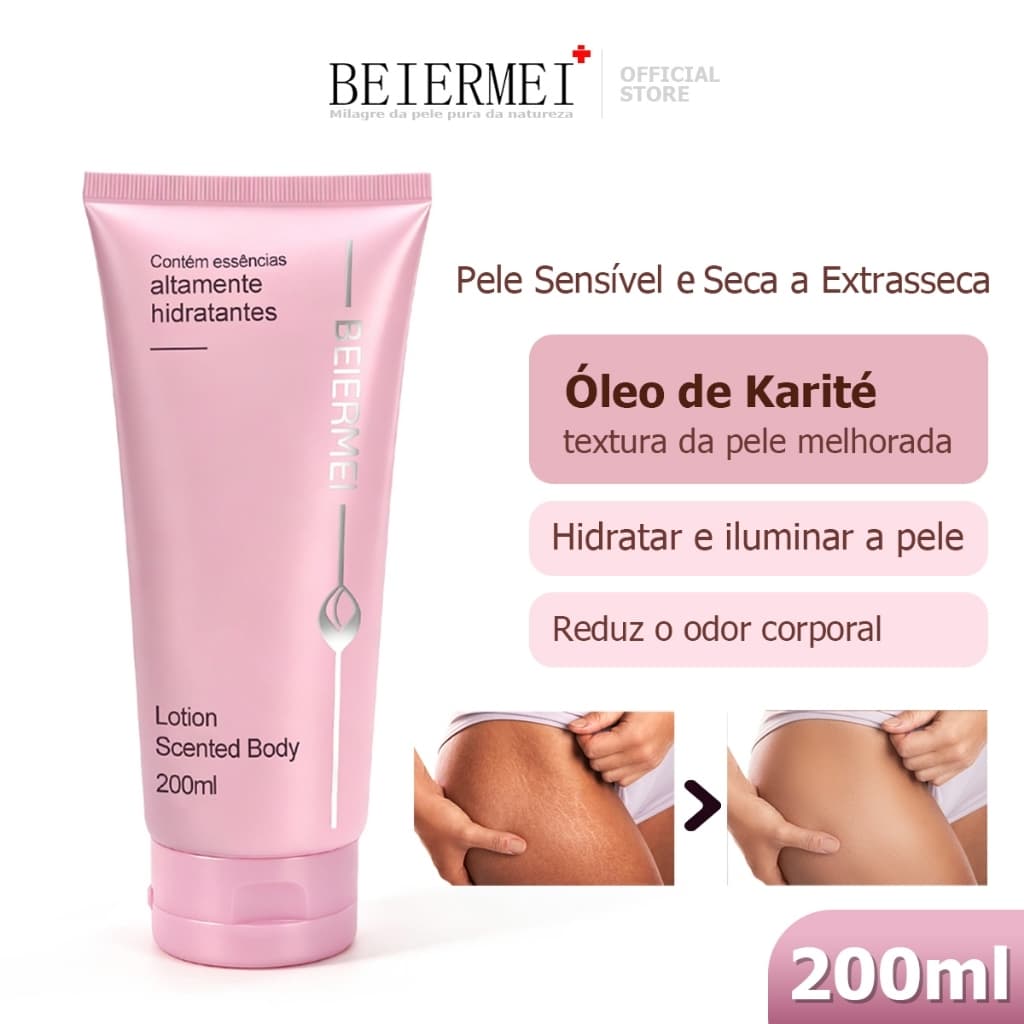 Beiermei Creme Corporal para Estrias e Celulite hidratante Anti-rugas Pele Sensível e Seca a Extrasseca 200ml