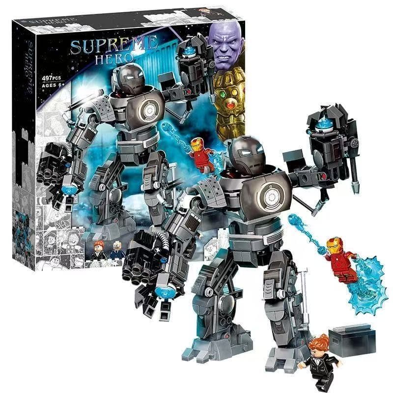 600 peças compatíveis com blocos LEGO 76190 Robô MK1 de Aço Brinquedo de Montar para Meninos