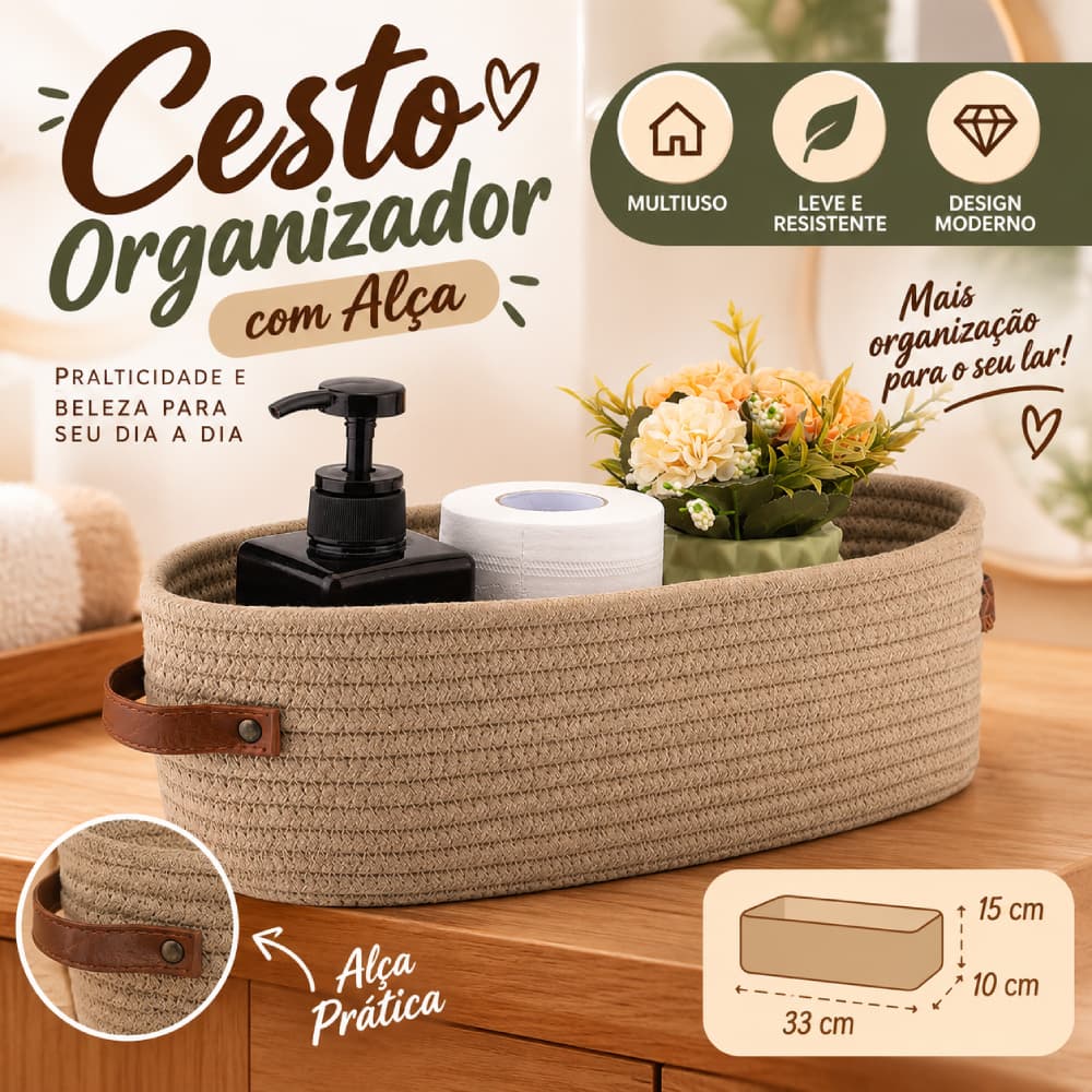 Cesto Organizador Unidade De Banheiro Armário Papel Higiênico Multiuso