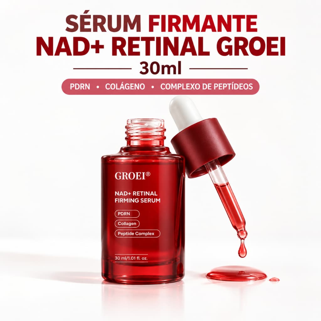 GROEI Serum NAD+Retinal hidratante facial anti rugas firmante rosto 30ml anti idade diminuir poros