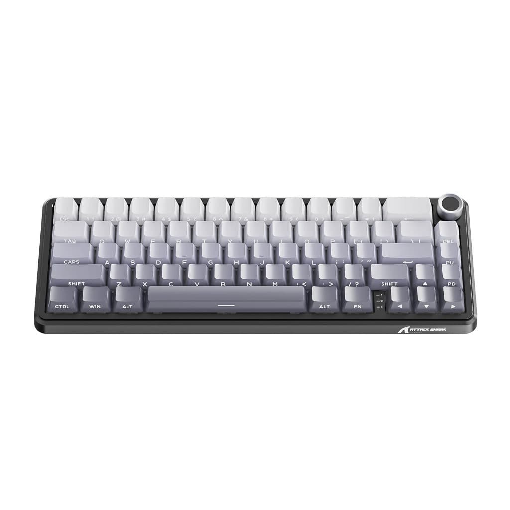 Teclado Mecânico Tri-Modo Para Jogos ATTACK SHARK X66 , 66 Teclas , Estrutura De Junta , Interruptores Hot-Swappable , P