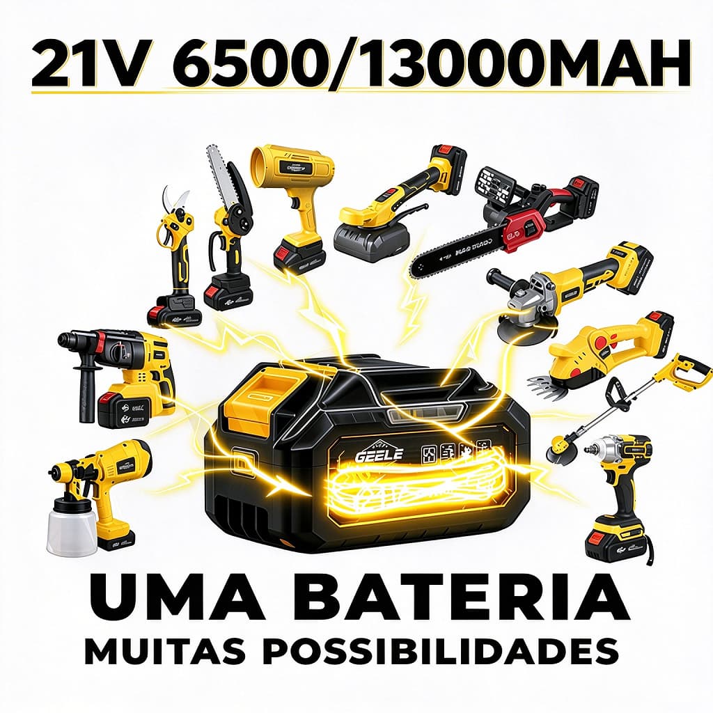 Bateria de Lítio 12V/21V para Parafusadeira e Furadeira Sem Fio – Recarregável Li-ion