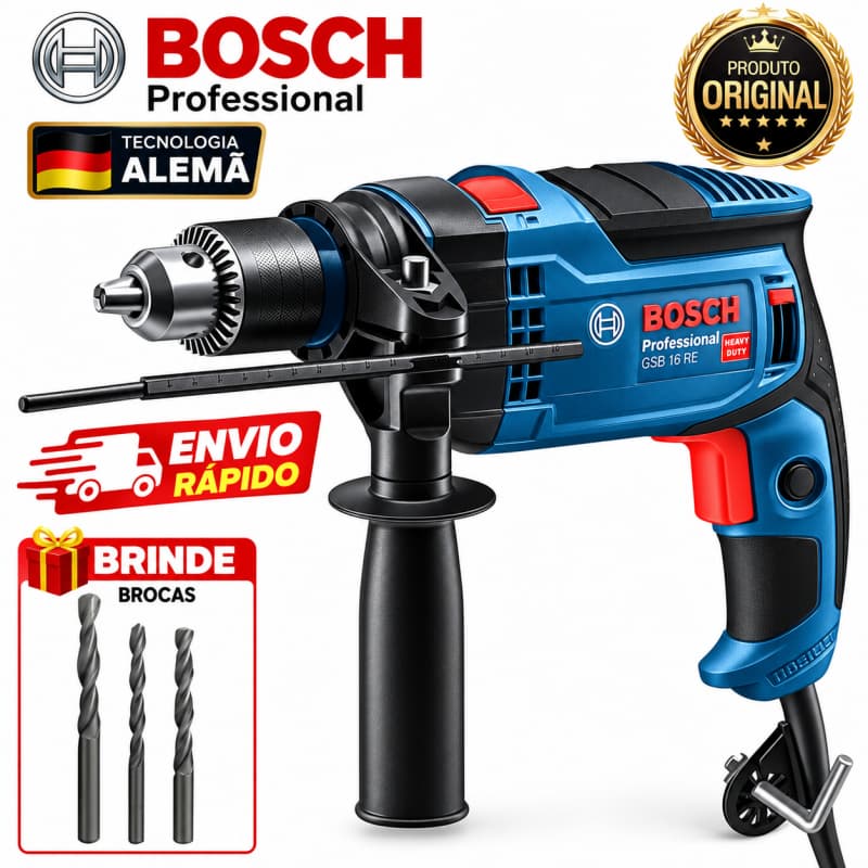 Parafusadeira furadeira bosch 16R 1200W furadeira de impacto martelete rompedor Original 100%