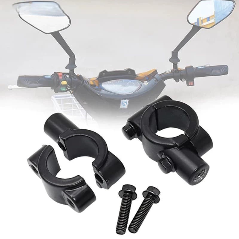 Par Abraçadeira Adaptador Retrovisor De Moto para Guidão de Bike/Moto (8mm)