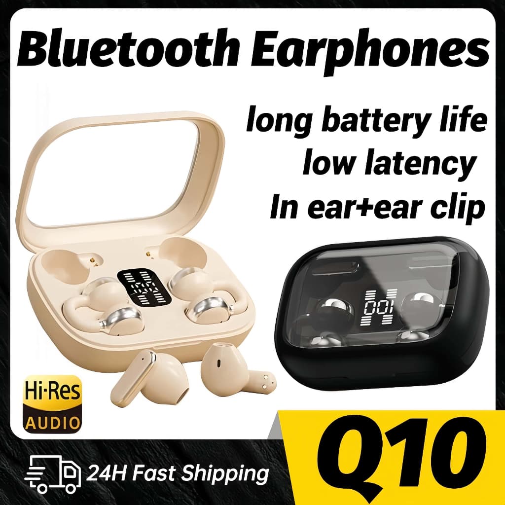 Fones De Ouvido Sem Fio Abertos Tipo Intra-Auricular HIFI Bass 2 Em 1 Fone Bluetooth De Alta Definição Quantidade Elétri