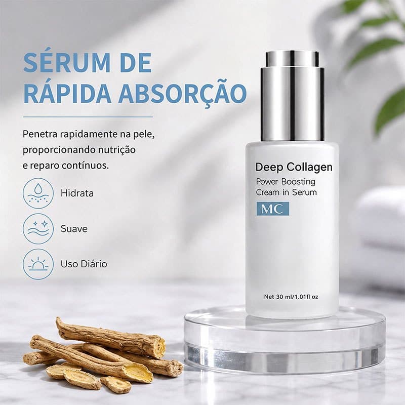 Sérum facial colágeno com ácido hialurônico hidratante facial anti rugas Anti-idade 30ml