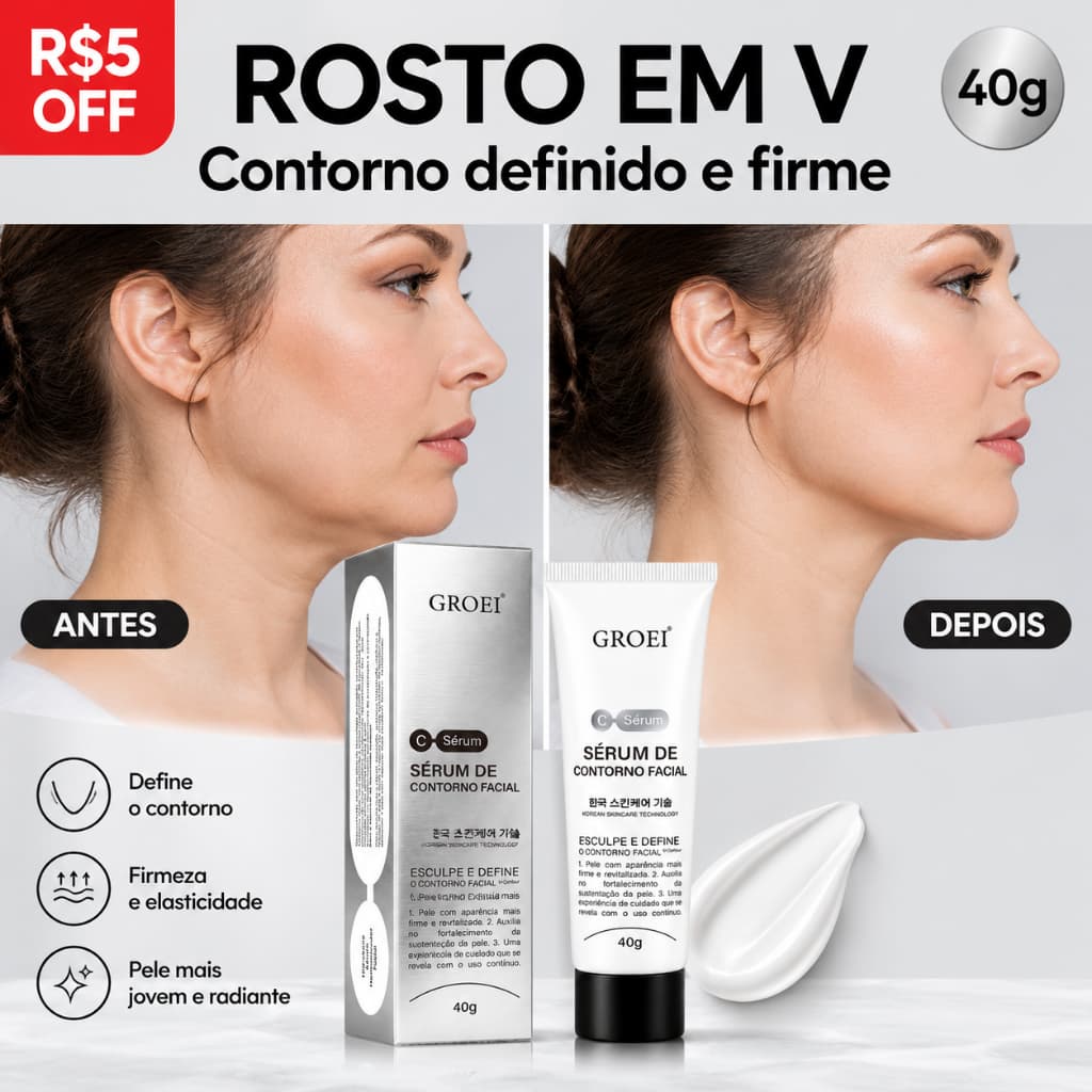 GROEI Creme facial anti idade para rugas profundas V-lift firmador de pele Anti-flacidez cuidados com a pele do rosto