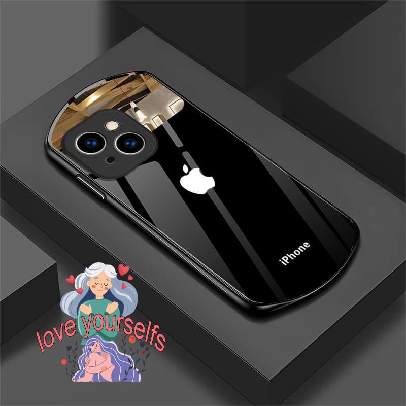capa de celuar Brilhante vidro para capinha iPhone 14 15 13 11 12 16 ProMax choque de vidro capinha celular com espelhos