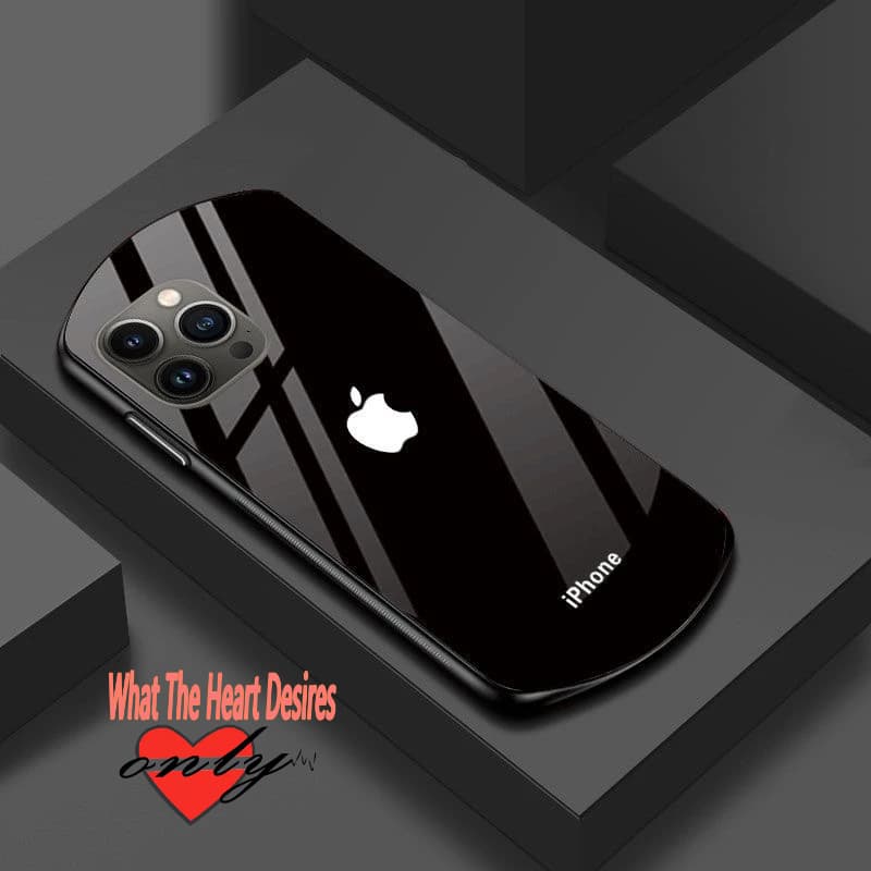 capa de celuar de Brilhante vidro 3D capinha iPhone 11 12 13 14 16 15 ProMax Mais moda dura choque vidro capinha celular