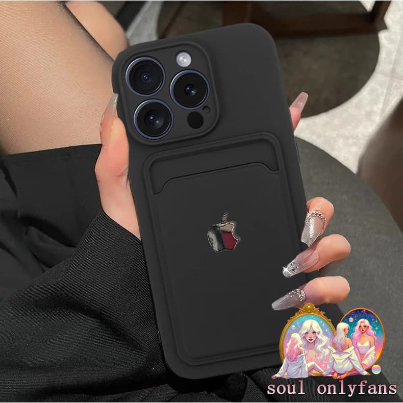 Capa De Celular De Silicone Porta-cartões Para Capinha iPhone 14 15 11 12 13 16 Pro Max Carteira Choque Capinha Celular