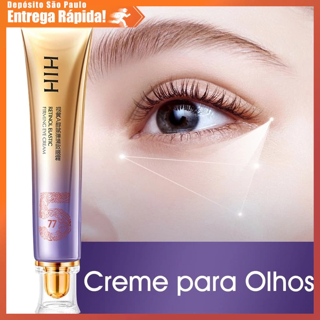 HIH Creme Olhos Retinol Anti-Idade Reduz Rugas Linhas Finas Olheiras Hidrata 30g Premium Skincare