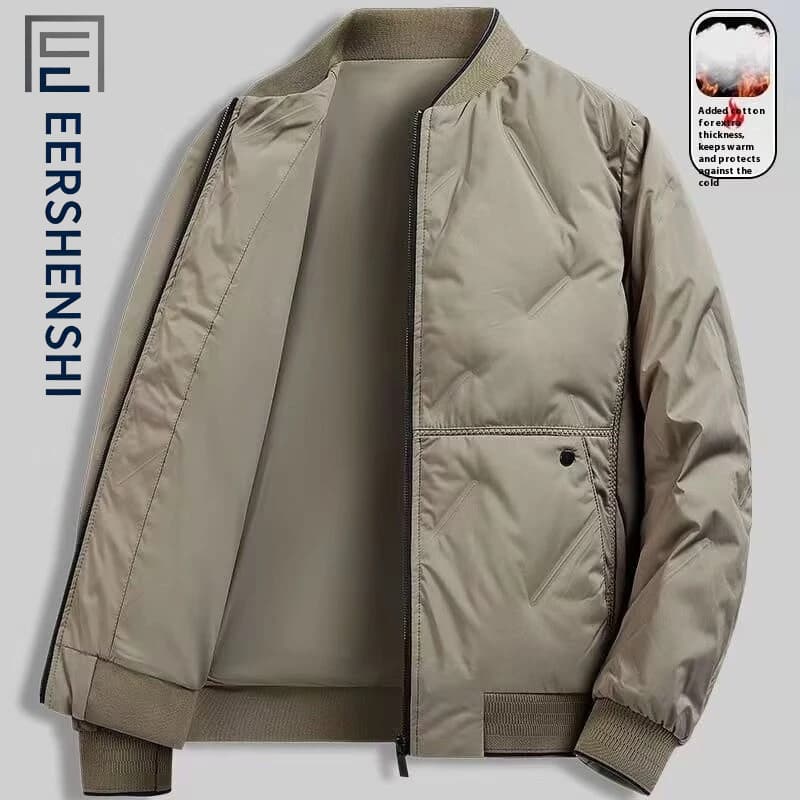 Solumvagus Jaqueta Masculina Outono Inverno 2025 Nova Moda Gola De Beisebol Casual Casaco Bomber De Vôo