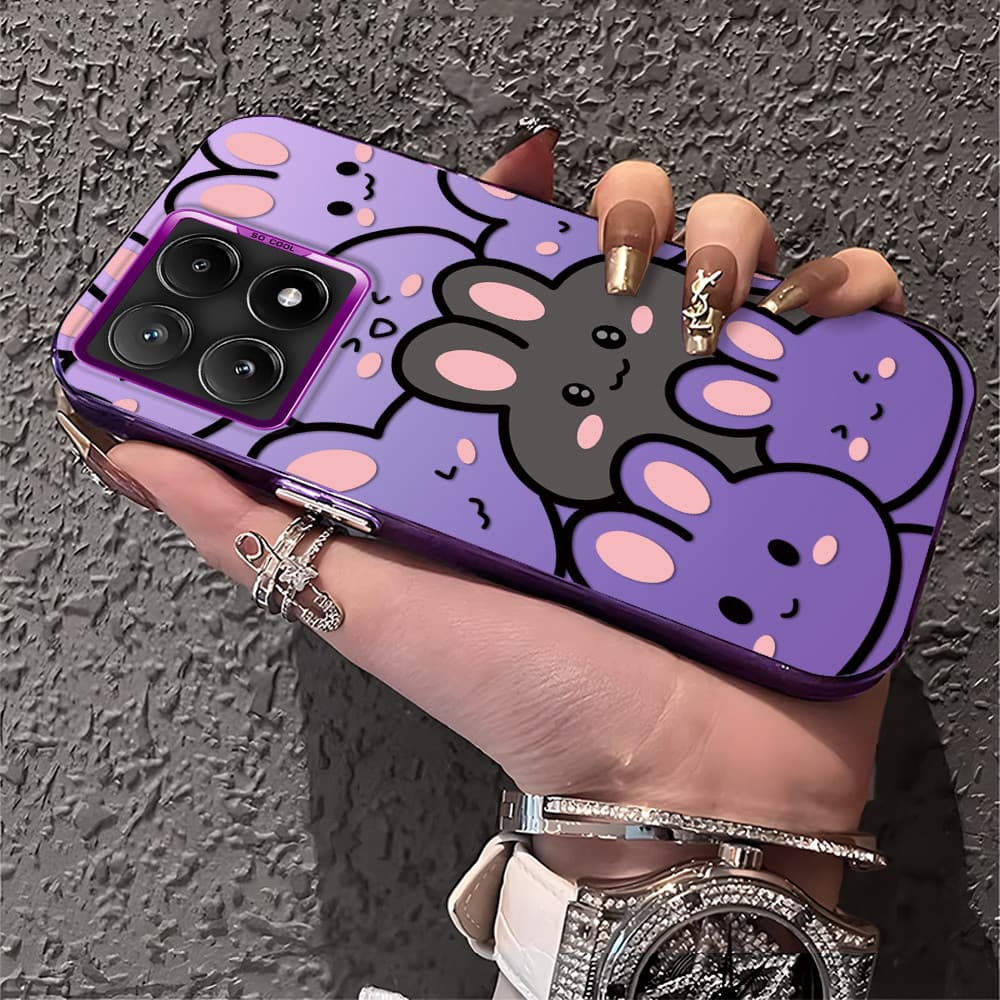 Capa Para Xiaomi Poco X6 Pro 5G Capinha De Silicone Anti Choque Roxo Celular Verde Estampada Criativa Case CY2776