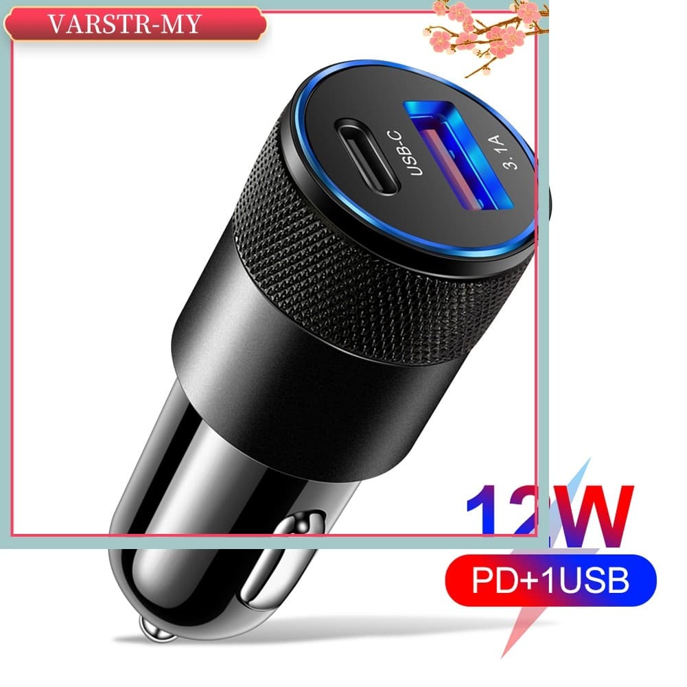 < VARSTR > Carregador De Carro USB 66W Carga Rápida 3.0 Tipo C Adaptador De Telefone De Carregamento Rápido