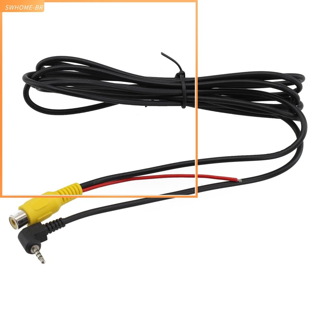 Nobleflyingnovo Alto-Falante Para RCA 2.5mm AV Conversor Cabo Visão Traseira Do Carro Câmera De Estacionamento Reversa D