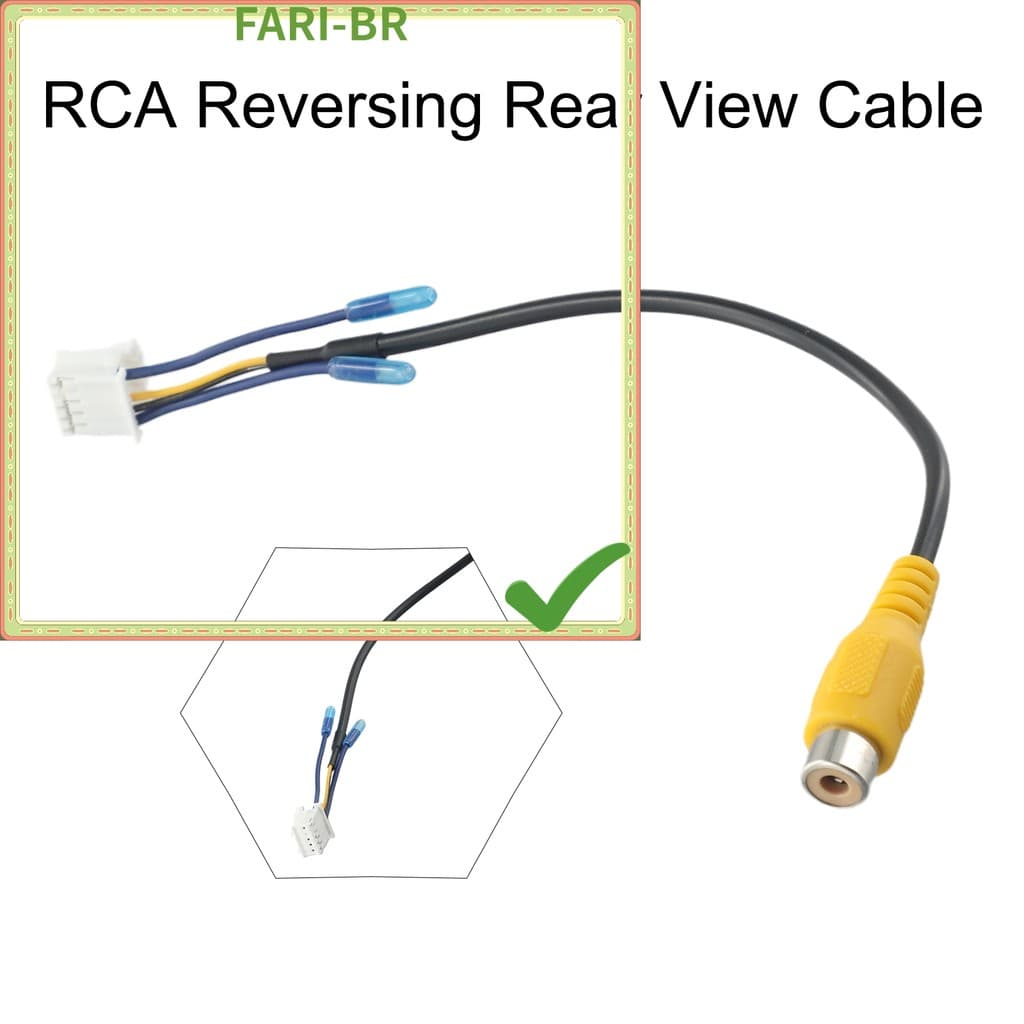 Adaptador De Cabo De Câmera De Backup De Visão Traseira De 10 Pinos Para RCA Rádio De Carro DVD