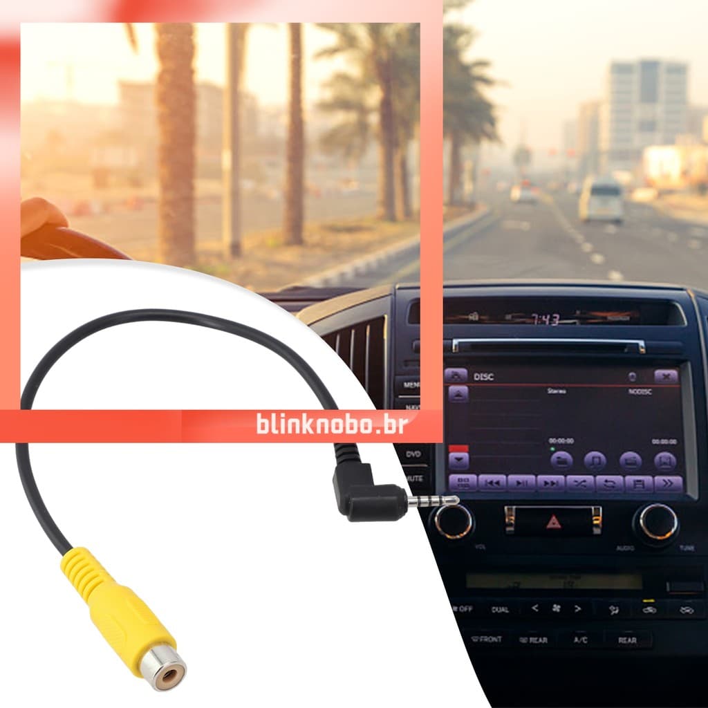 [BLINKNB] Cabo Conversor AV RCA Para 2.5 Mm Câmera De Estacionamento Reversa De Visão Traseira Do Carro DVR De