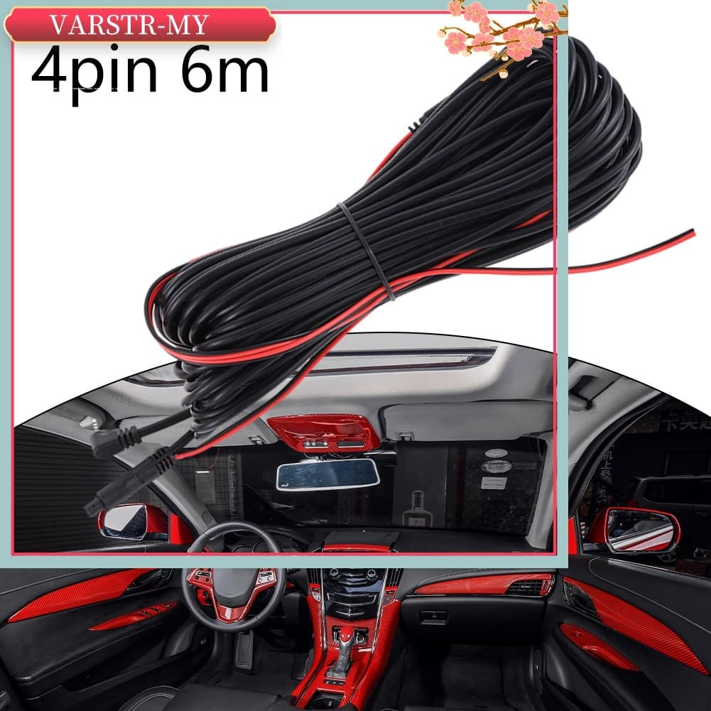 < VARSTR > Cabo De Câmera DVR Para Carro 2.5 Mm 4 Pinos Fio De Extensão De Visão Traseira