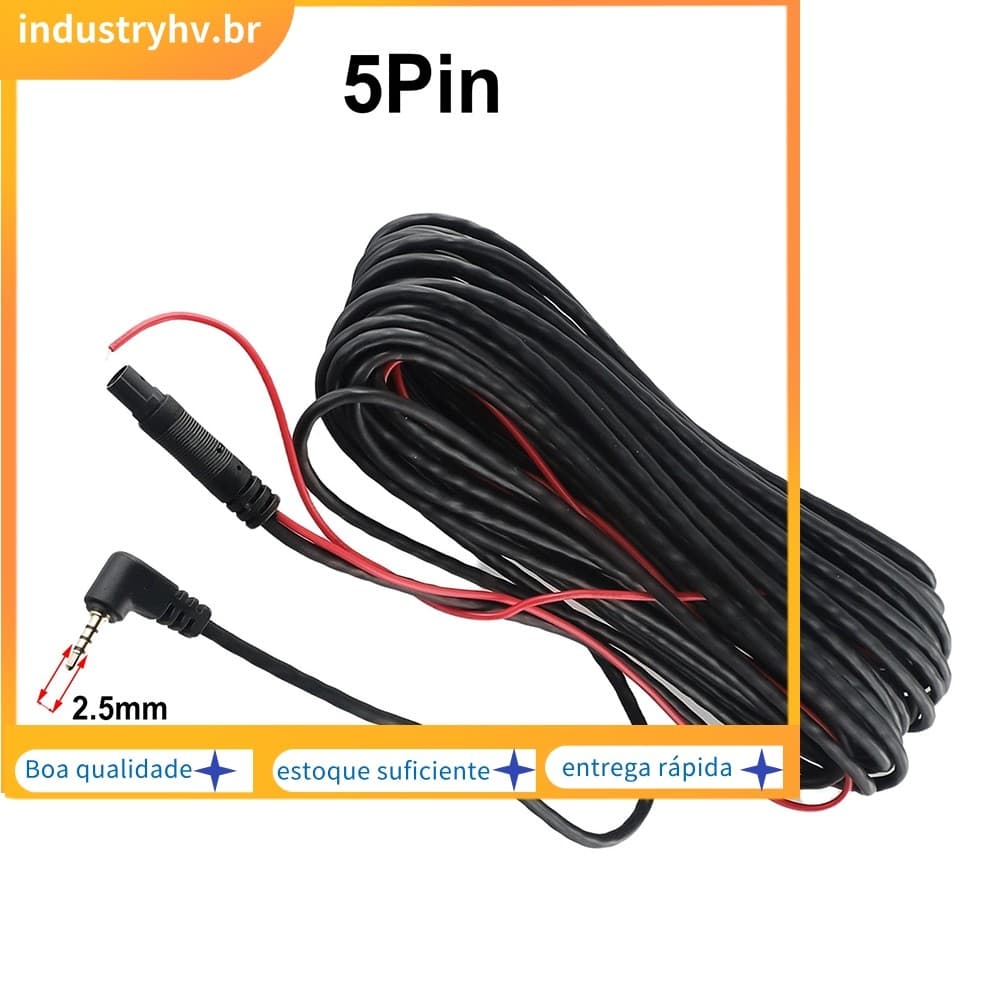 < INUS > 9M-9.2M Carro DVR Câmera De Visão Traseira De Backup Cabo De Extensão De 2.5 Mm Fio De 5 Pinos