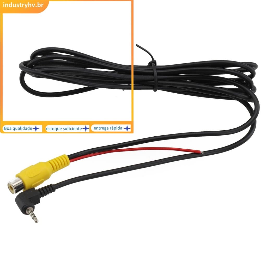 < INUS > RCA Para 2.5 Mm AV Conversor Cabo Câmera De Estacionamento Reversa De Visão Traseira Do Carro DVR De