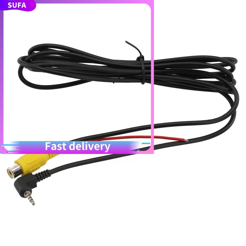 [SUFA] RCA Para 2.5 Mm AV Conversor Cabo Câmera De Estacionamento Reversa De Visão Traseira Do Carro DVR De