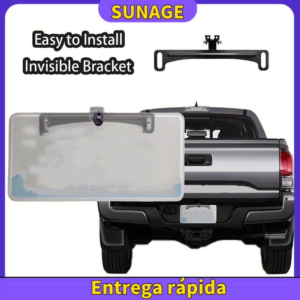 [SUNAGE] Moldura Da Placa De Carro , Câmera De Visão Traseira , Suporte Para Estilo Americano