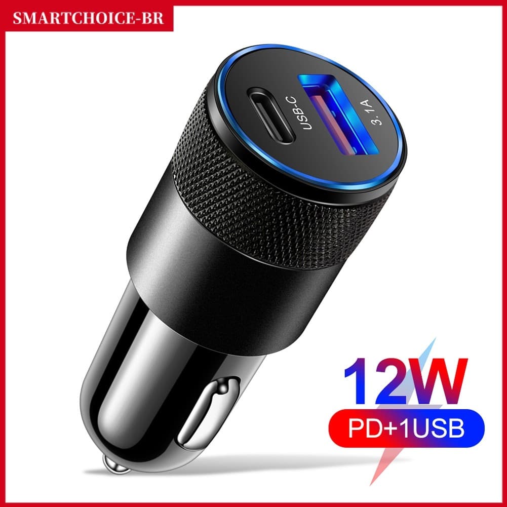 Carregador De Carro USB De 6 W De Venda Quente Carga Rápida 3.0 Tipo C Adaptador De Telefone De Carregamento Rápido